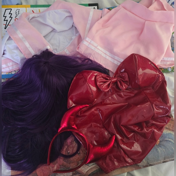 Pink and Red Cosplay Set For Women - Picture 1 of 2